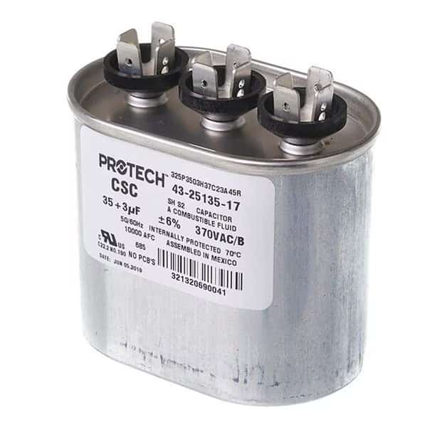Oval Run Cap. 35/3Mfd, 370V