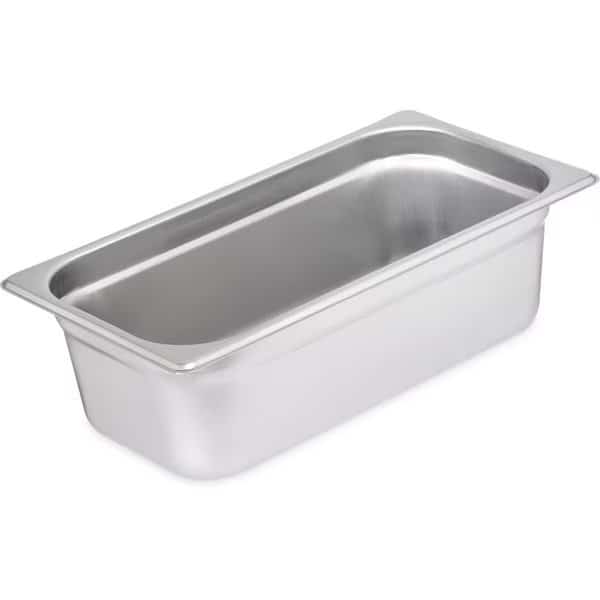 Lt Ga. SS Steam Table Pan, 1/3, 4", PK6