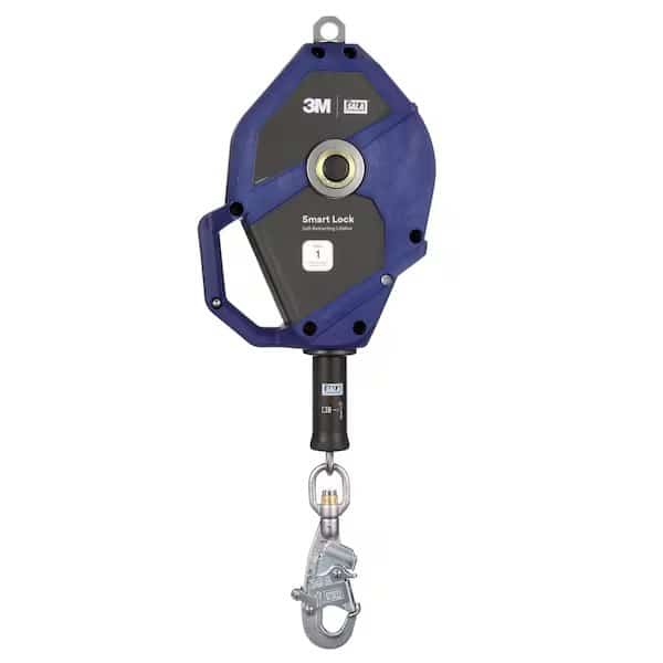 Smart Lock Self Retracting Lifeline, 40 ft Length, Carabiner, Steel, 1 Leg(s)