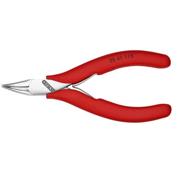 Gripping Electronic Pliers, 4 1/2", 45 deg, KNIPEX, Mfr# 35 41 115