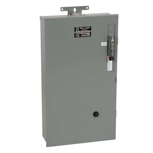 Pump Panel, NEMA Type S, Well Guard, oil field, Size 2, 45A, 25HP, HLL36050M72 circuit breaker, Motor Logic SSOLR, 480VAC 60Hz coil, NEMA 3R