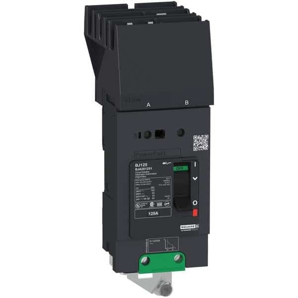Molded Case Circuit Breaker, BGA Series, 100A, 2 Pole, 347/600V AC, 65kA at 240V AC, B Curve