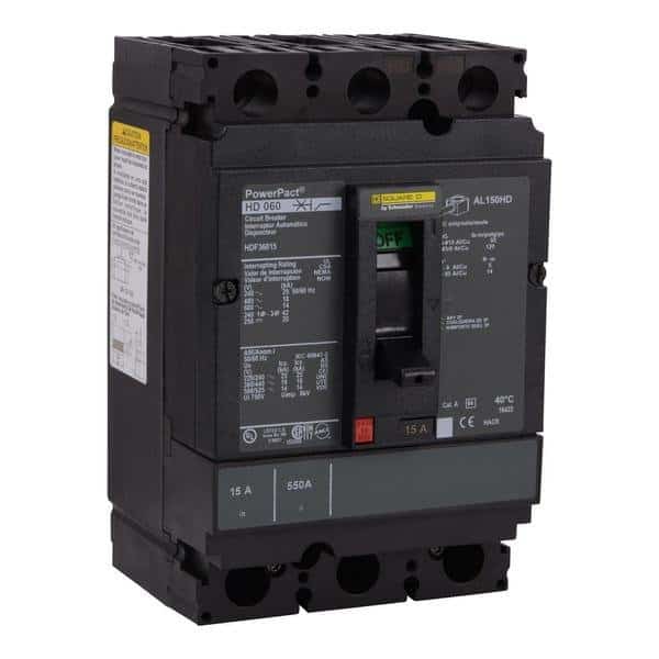 Circuit Breaker, HDF Series, 110A, 3 Pole, 600V AC, 25kA at 240V AC