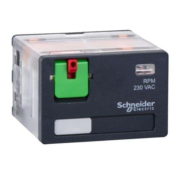 Power plug-in relay, 15 A, 4 CO, 230 V A, 230V AC Coil Volts, 4 C/O, SCHNEIDER ELECTRIC, Mfr# RPM41P7