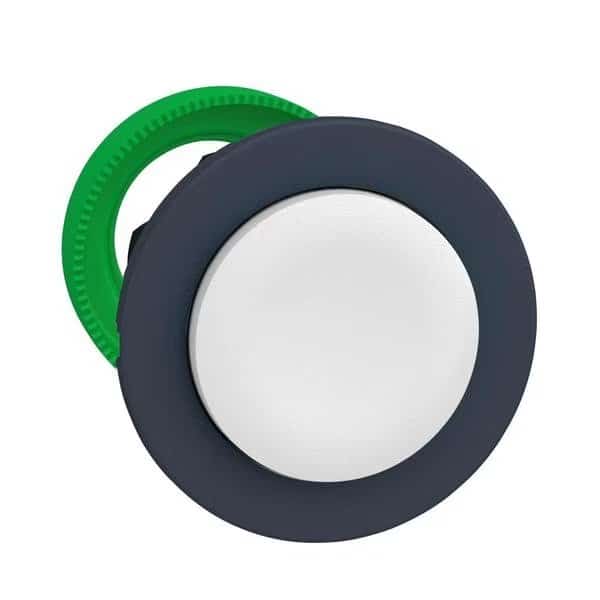 Flush mounted white projecting pushbutto, SCHNEIDER ELECTRIC, Mfr# ZB5FL1