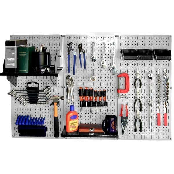 Standard Industrial Pegboard Kit, Grey/Black