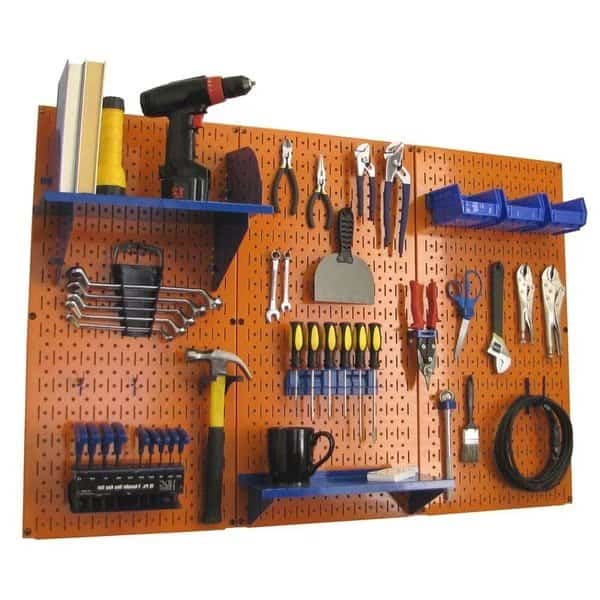 Standard Industrial Pegboard Kit, Orange/Blue