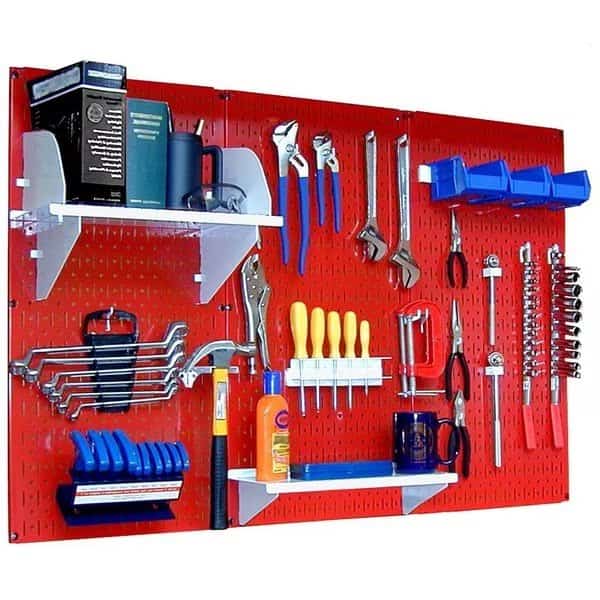 Standard Industrial Pegboard Kit, Red/White