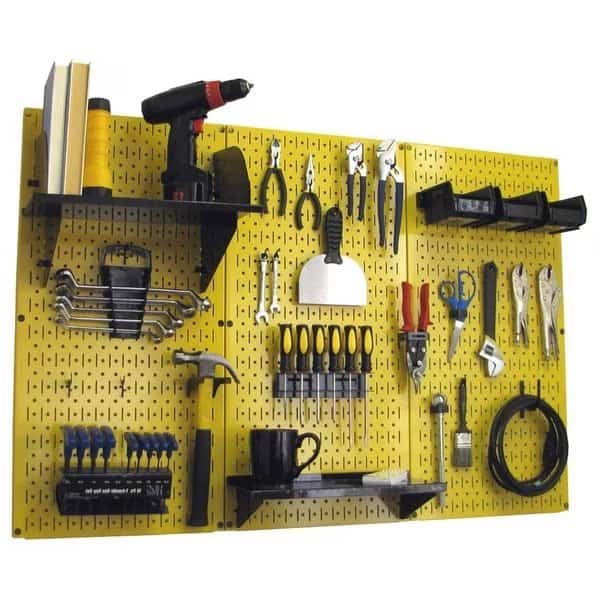 Standard Industrial Pegboard Kit, Yellow/Black
