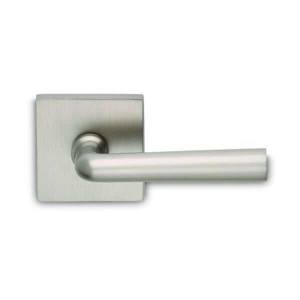 Lever Square Rose Pass 2-3/4" BS T 1-3/4" Doors Satin Nickel 368