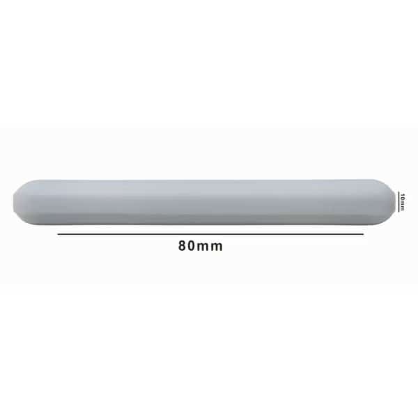 Bel-Art Spinbar Teflon Magnetic Stir Bar: 80x10mm, White, w/o Pivot Ring