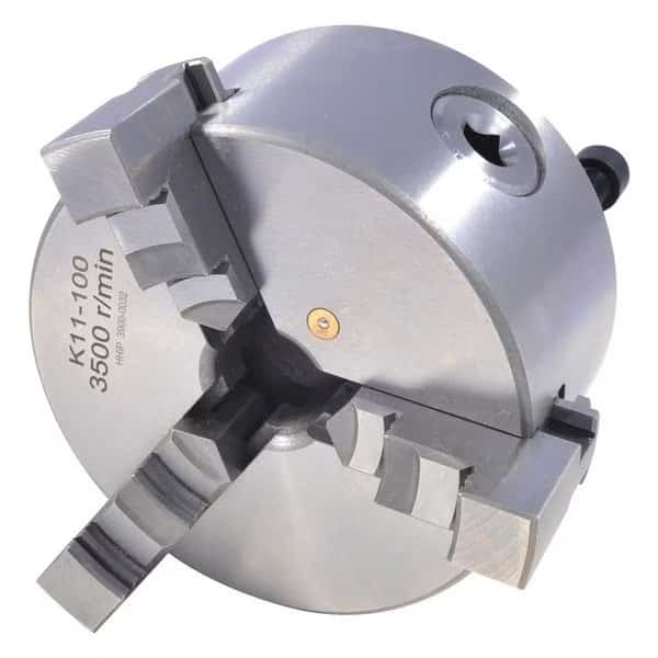 4" 3-Jaw Plain Back Lathe Chuck