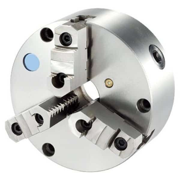 10" Front-Mount Top Reversible Self Centering 3-Jaw Plain Back Chuck