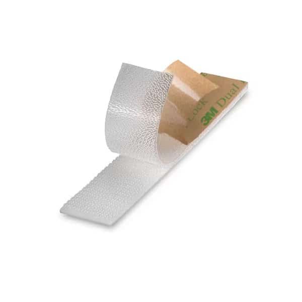 Reclosable Fastener, Acrylic Adhesive, 50 yds, 1" Wd, Clear