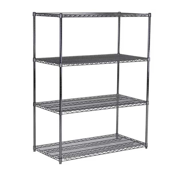 Add-On Unit, 4-Shelf, Chrome, 24x48x63