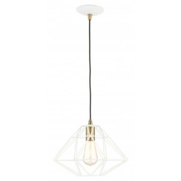 White Pendant, 1 Light