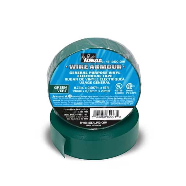 Gp Vinyl Electrical Tape 3/4 x 60, Bla, WIREARMOUR, Mfr# 46-1700