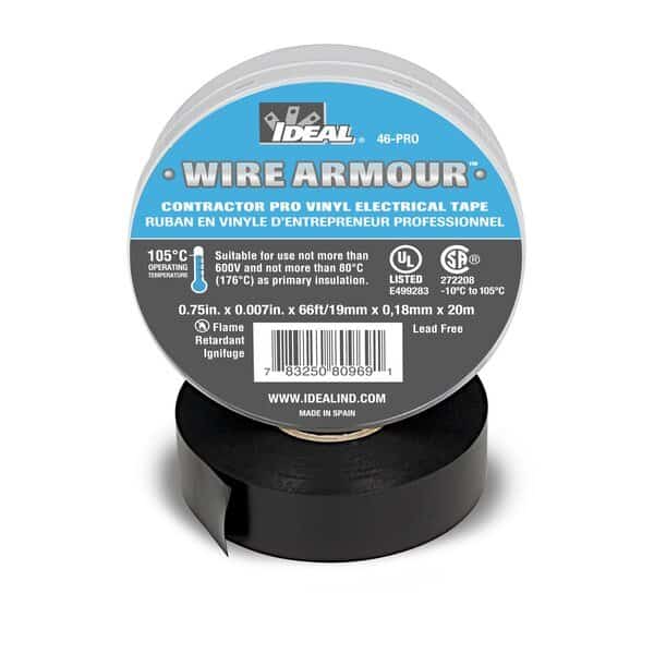Pro Vinyl Tape, 3/4 x 66, Black