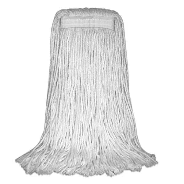 4 Ply Wet Mop, 32 oz Dry Wt, Cut-End, White, Cotton, PK12, P10032