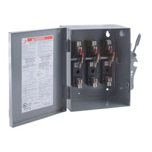 Switch Not Fusible Dt 240V 30A 3P Nema1, SQUARE D, Mfr# 92351