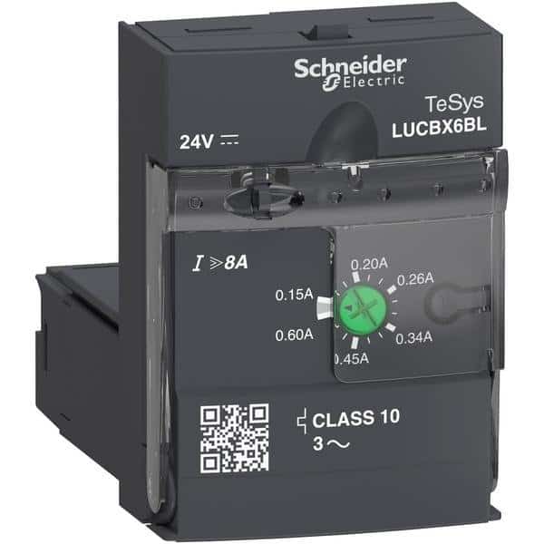 Advanced control unit, TeSys Ultra, 0.15A to 0.6A, 3P motors, protection & diagnostic, class 10, coil 24VDC