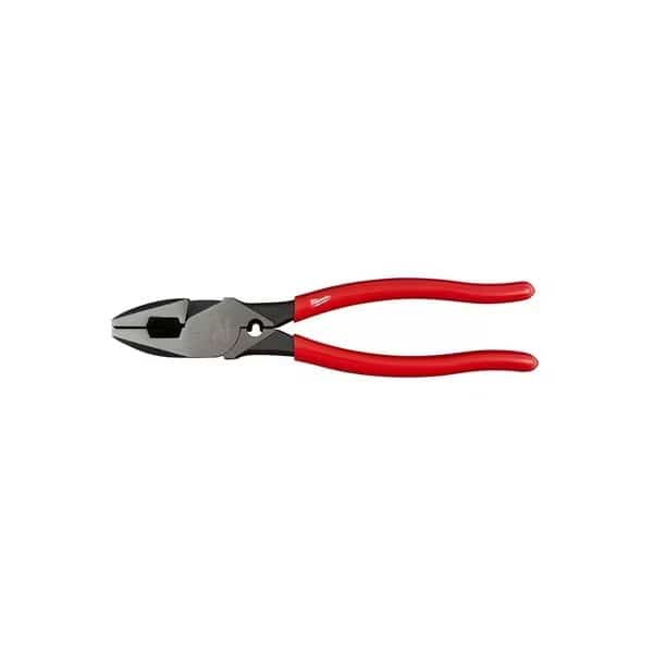 9 in Linemans Plier High Leverage w/ Wire Crimper, Steel