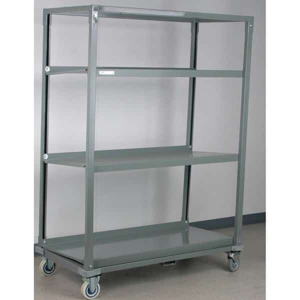 Sloped Steel Shelf Cart, STACKBIN, Mfr# 4-3WSER-S