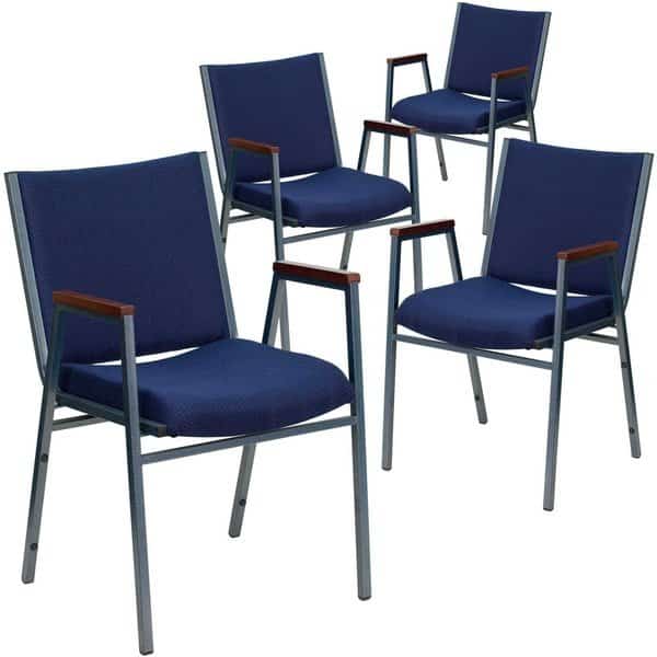 Navy Fabric Stack Armchair, PK4