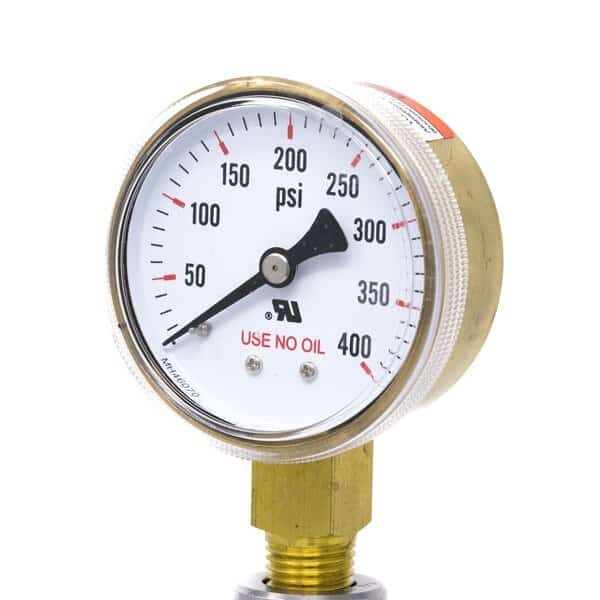 2 in Dial, 1/4 in NPT Lower Location, Highly Polished Copper Alloy Case Material