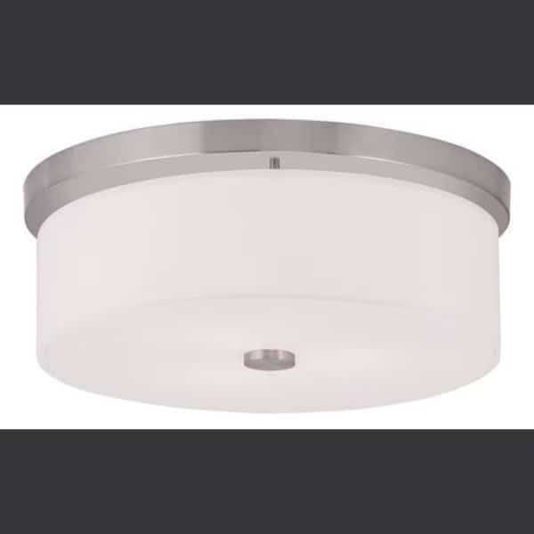 Meridian 3 Light Brushed Nickel Ceiling, Mfr#: 50864-91, LIVEX LIGHTING