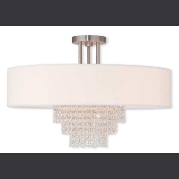 Carlisle 5 Light Brushed Nickel Ceiling Mount