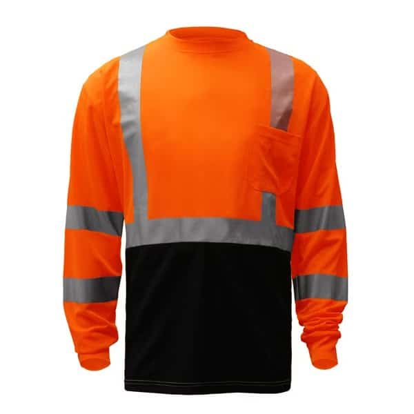 Hi-Vis Bomber Jacket, PU Coated Shell, Class 3 Lime/Black, L