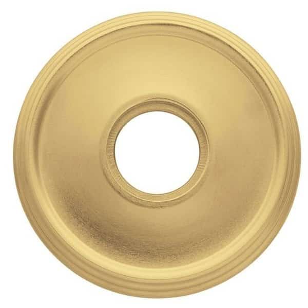 Privacy Pair Rosettes Satin Brass with Brown