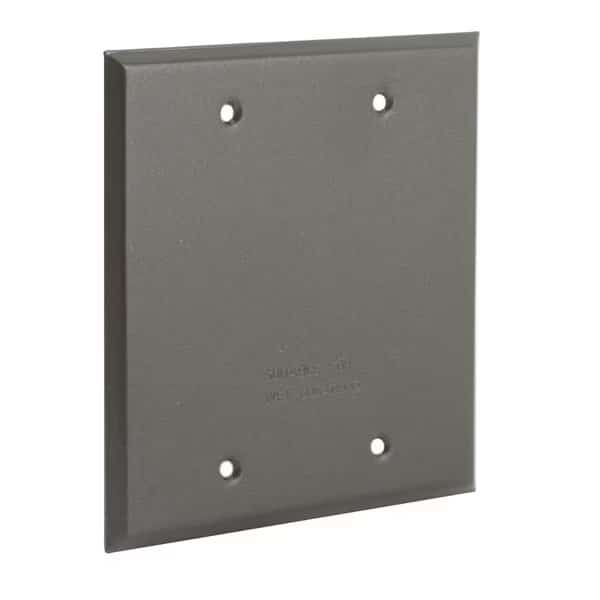 2 Gangs -Gang Vertical Electrical Box Cover, , Aluminum