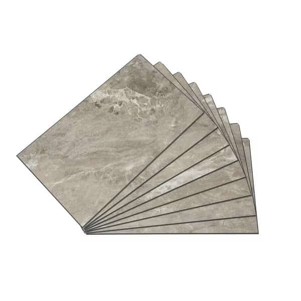 Vinyl Wall Tile 25.6"L x 14.8"W in Venetian Marble, PK8