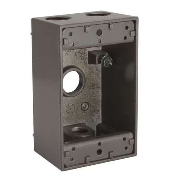 Weatherproof Electrical Box, Gang Box Type, Aluminum