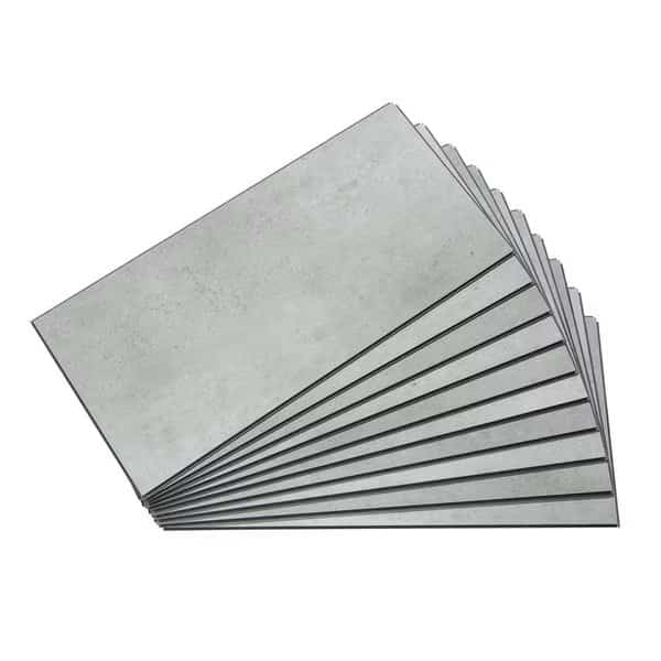 Vinyl Wall Tile 23.2"L x 11.1"W in Frost Nickel (Carton of 10)