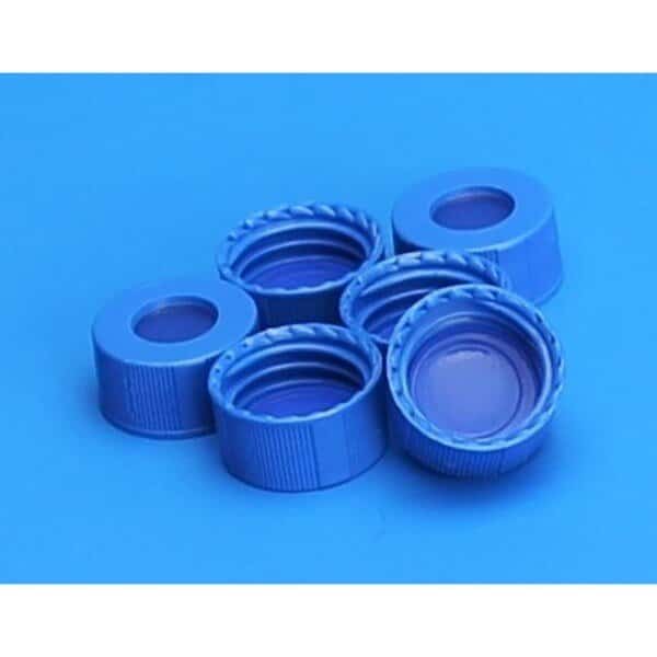 R.A.M. Ribbed Cap, Royal Blue, Clr PTFE/Blue Silicone, Slit, PK1000