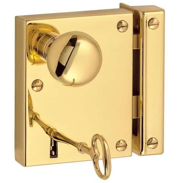 Entry Rim Locks Unlacquered Brass, Baldwin Estate, Mfr#: 5600.031.L