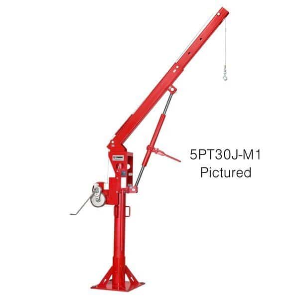 Davit Crane, 3000Lb Capacity W/ Spur Gea