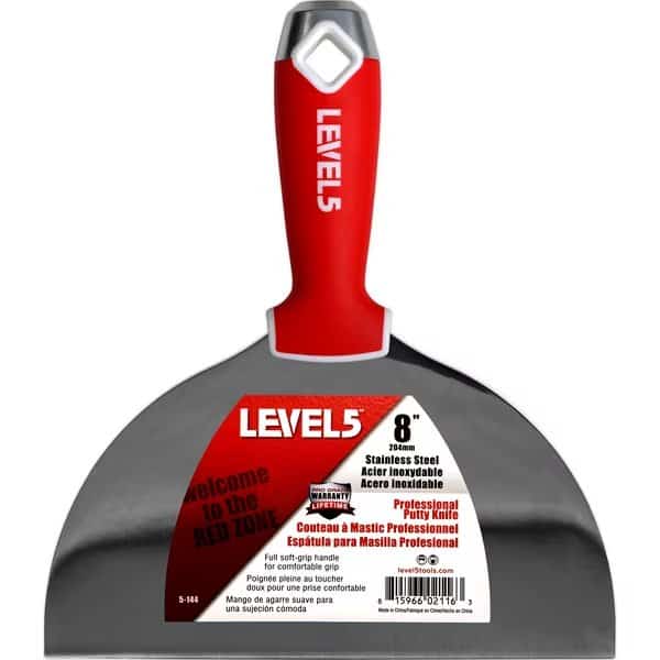 Putty Knife, SS, Soft Grip, 8
