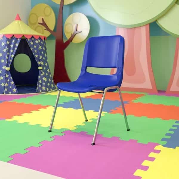 Navy Plastic Stack Chair, PK5