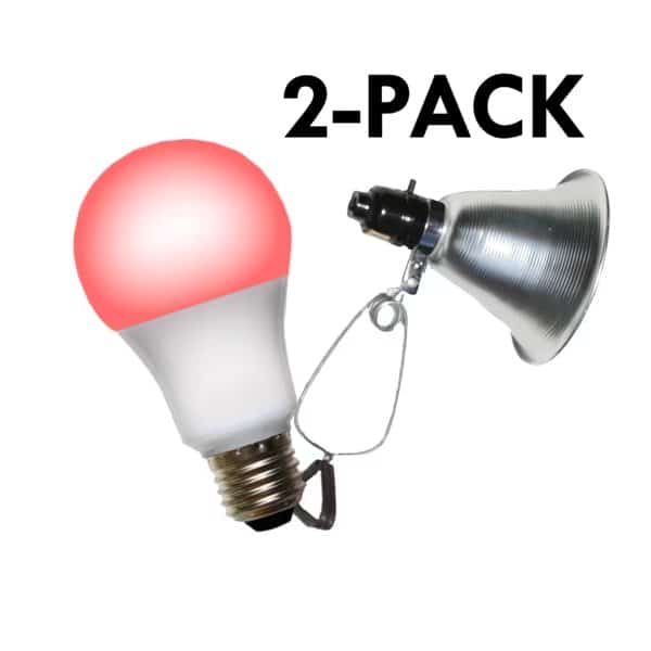 Clamp Lamp Grow Fixture & Red Spectrum LED Grow Light 4 Pcs Kit, PK2