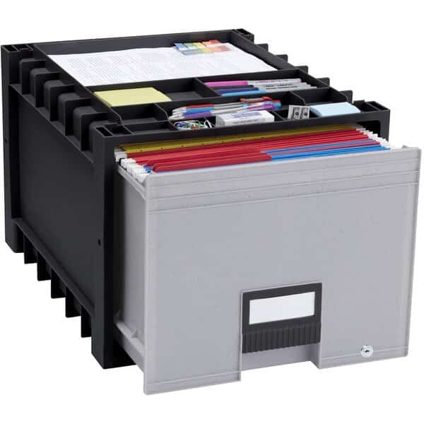 Plastic Archive Storage Box, w/Lock