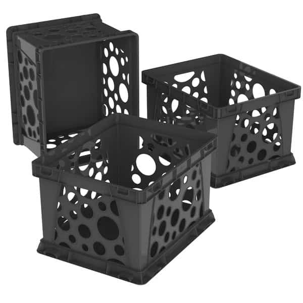 Large Storage File Crate, Black, PK3, Storex, Mfr#: 61546U03C