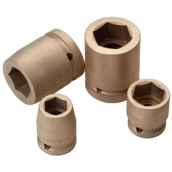 Non Sparking Deep Impact Socket, 1/2in-3/8in Drv, Beryllium Copper, Cs Unitec, Mfr#: EX1820-025UB