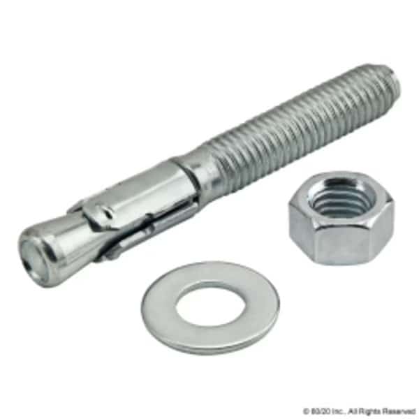 Wedge Floor Anchor 1/2" X 3 3/4", Mfr#: 65-2906, 80/20 INC