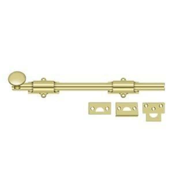 Surface Bolt,Heavy Duty Bright Brass 12, Mfr#: 12SB3, DELTANA