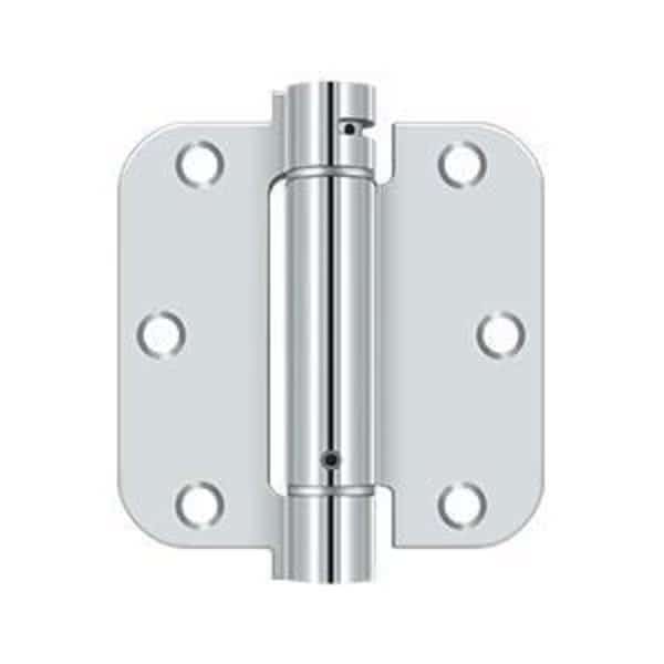 Bright Chrome Spring Hinge, Deltana, Mfr#: DSH35R526