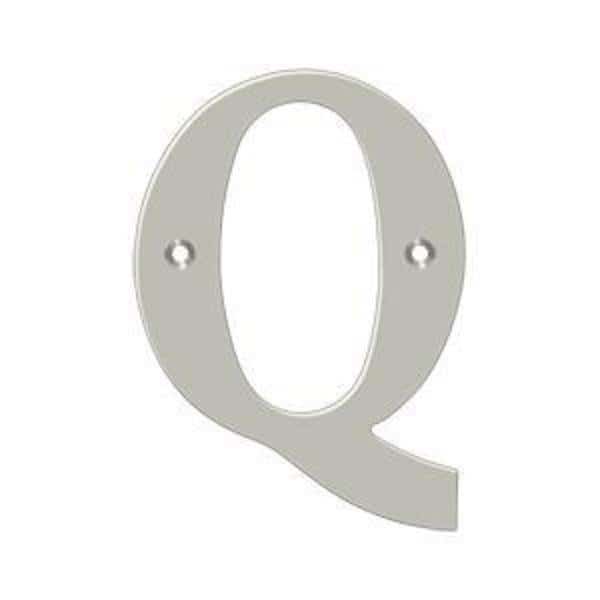 Residential Letter Q Satin Nickel 4"
